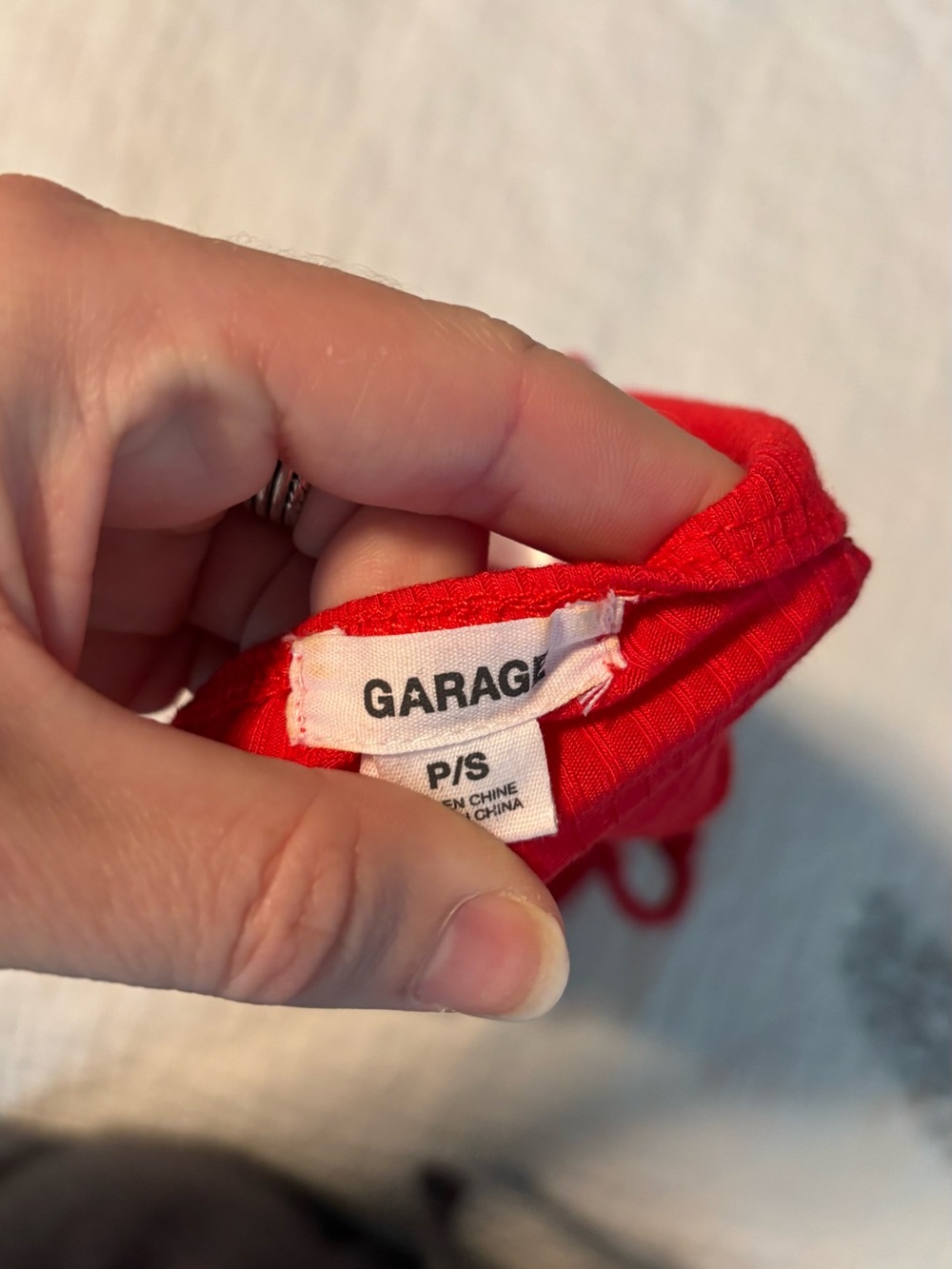 Garage Red Ribbed bodysuit - Picture 3 of 3